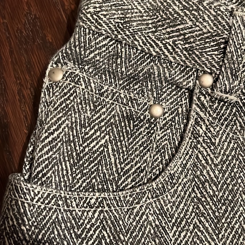Vintage Newport News black and white chevron jeans Size 6 - Picture 9 of 10